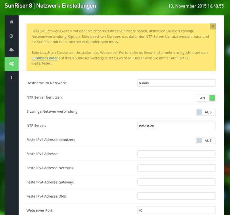 Netzwerkeinstellungen 