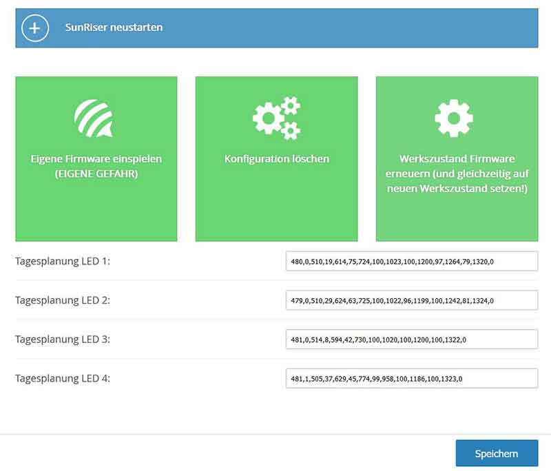 Experteneinstellungen