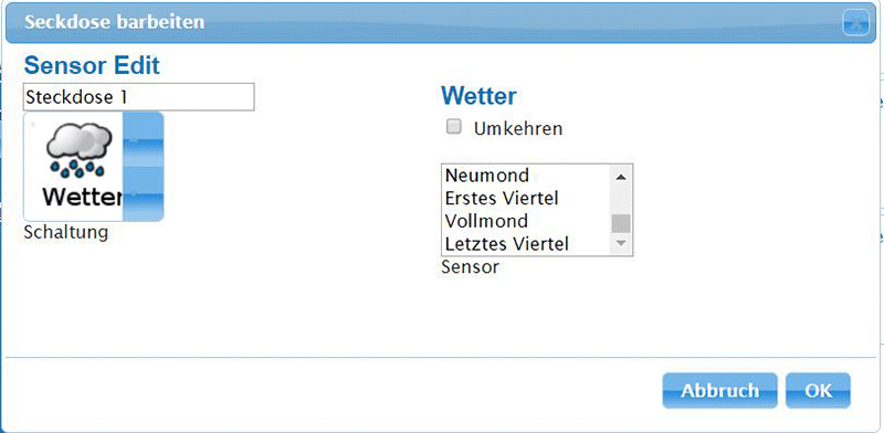 Sensorik Steckdosen 3 Schaltung 3 Wetter 3