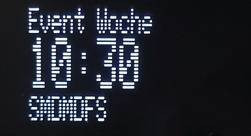 4 display event zeit tage